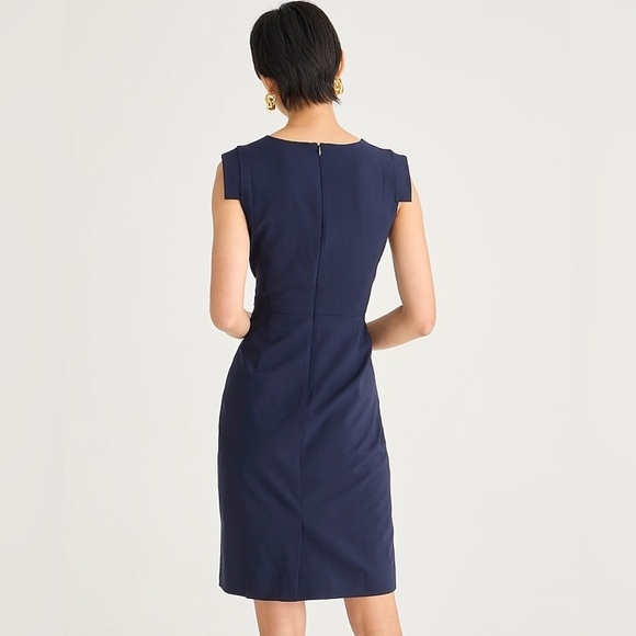 NWT J CREW Tollegno 1900 Italian Stretch Wool Resume Dress Size 4 - Picture 2 of 13
